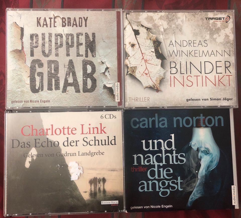 Diverse Hörbücher Hörbuch Thriller Krimi CDs freie Auswahl in Wiesbaden