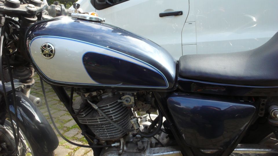 Yamaha SR 500 Lacksatz Tank seitedeckel ORIGINALLACK in Altenberge