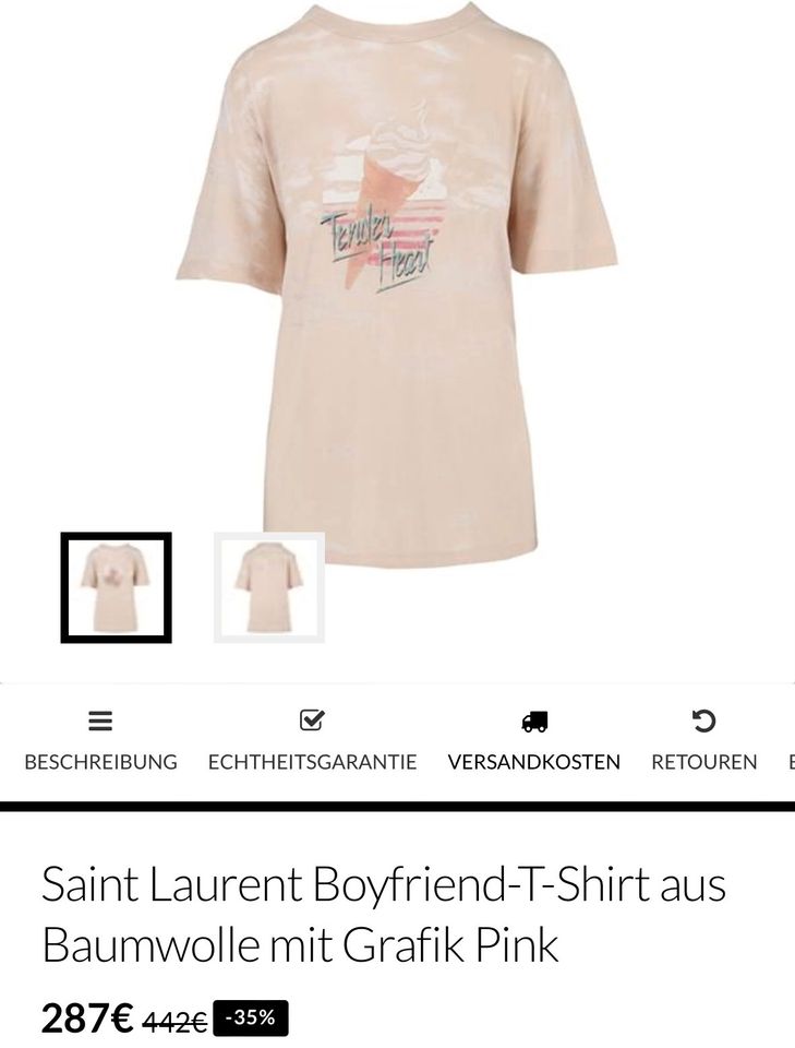 Saint Laurent t-Shirt boyfriend beige dg/s neu! in Norderstedt