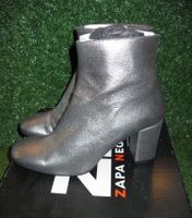 Stiefeletten grau silber NEU 38 Boots Glam Leder Weihnachten Berlin - Charlottenburg Vorschau