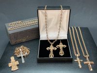 Goldkette Damen Herren 585 Halskette 14K Rotgold 583 mit Kreuz Berlin - Schöneberg Vorschau