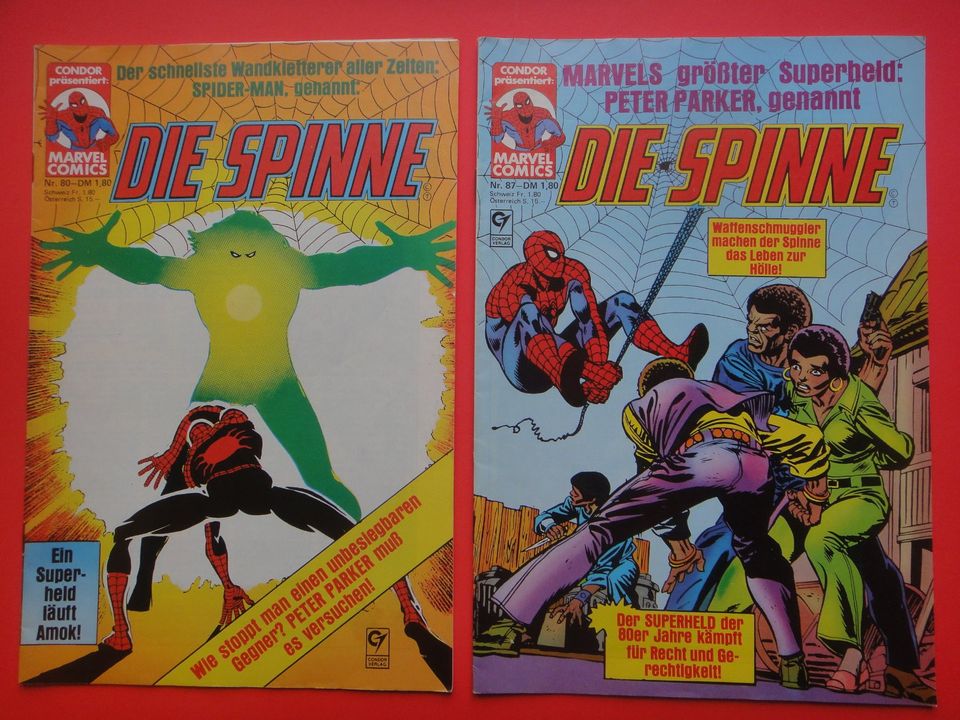 7 x Die Spinne/Spiderman Nr. 61/63/74/78/79/80/87. Condor Verlag. in Wiesbaden