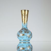 Antike viktorianische blaue Opalglas Vase "Ludwig Moser" um 1880 Thüringen - Gotha Vorschau