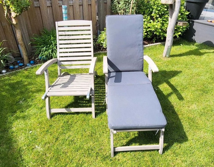 Tchibo Deckchair grau mit Polster *neuwertig* in Nettetal