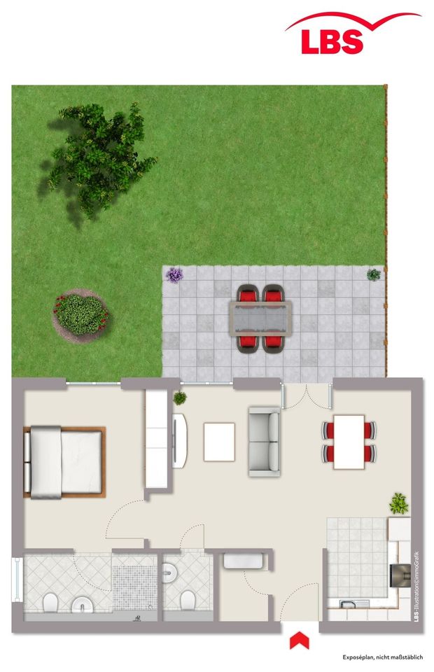 Neubau-Barrierefreie 2,5 Zi. Erdgeschoss-Wohnung mit Terrasse und Garten in Oberhausen