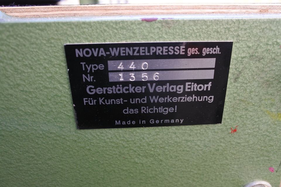 Gerstaecker Presse Druckpresse Nova Wenzelpresse 440mm in Ratekau