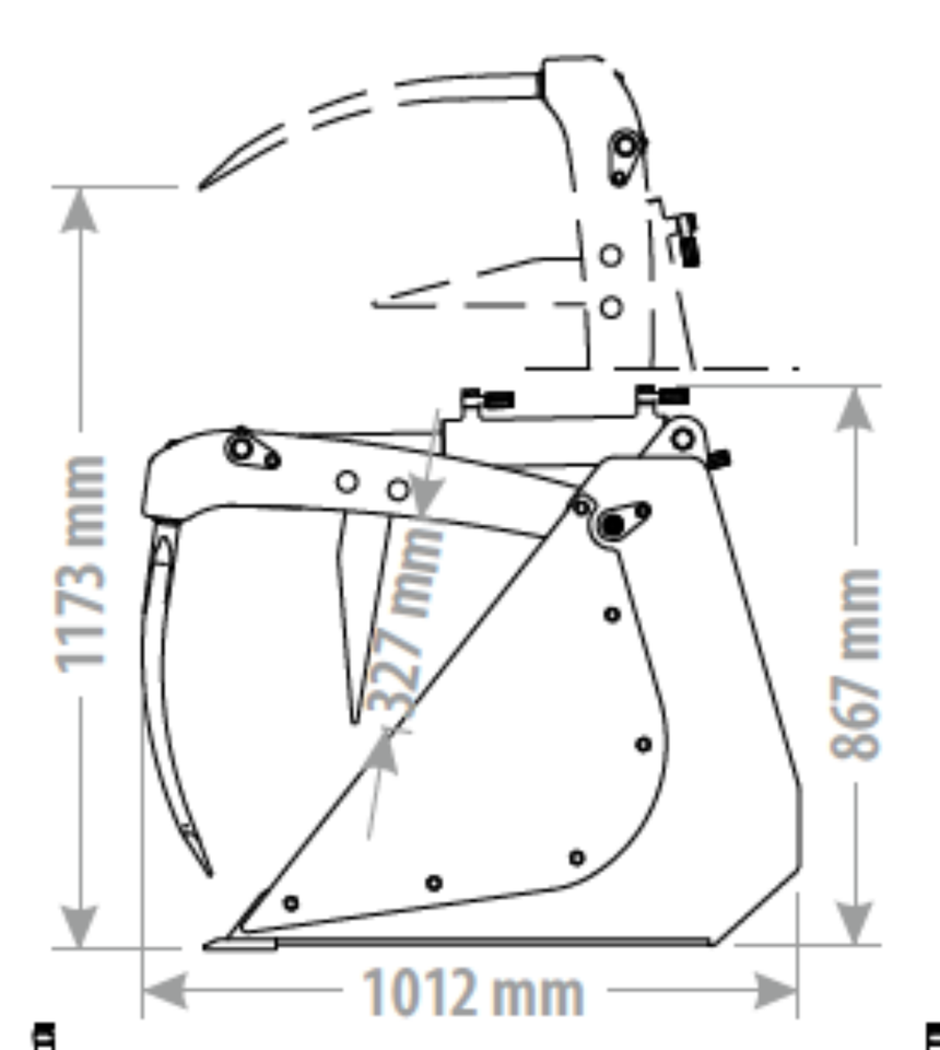 Greifschaufel Krokodilschaufel 1,6m 160cm Schäffer-Aufnahme in Rehborn