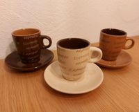3er Set Tassen Espressotassen mit Untertassen Bayern - Cham Vorschau