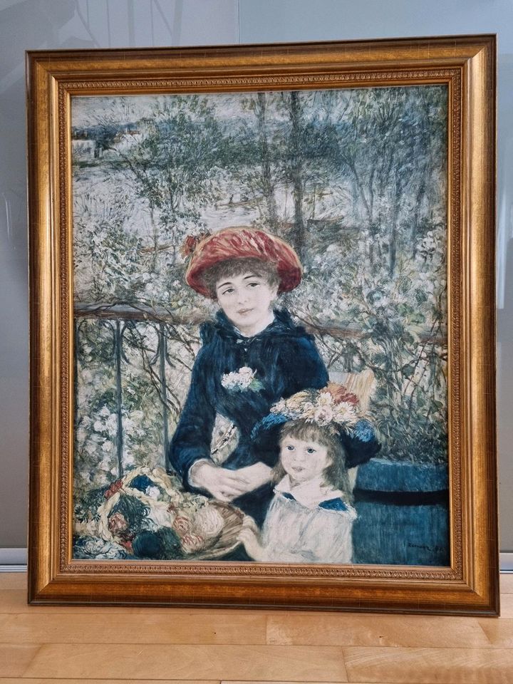 KUNSTDRUCK RENOIR ALT DRUCK PRUNKRAHMEN HOLZ KEIN ÖLGEMÄLDE BILD in Kumhausen