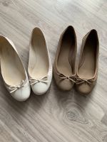 Schuhe Ballerinas Weiß beige taupe braun Größe 39 Hessen - Hainburg Vorschau