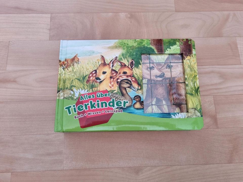 Alles über Tierkinder Buch Lernspaß Kleinkinder Würfelpuzzle in Harsum