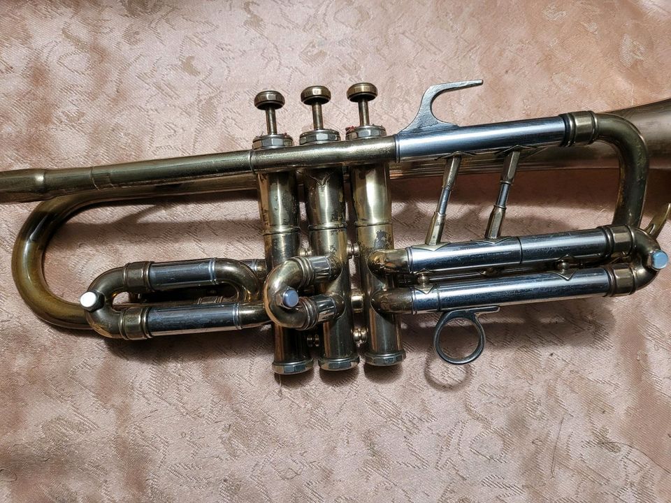 Hochwertige Trompete Kornett Master York, Top Koffer Mundstück in Riedenburg