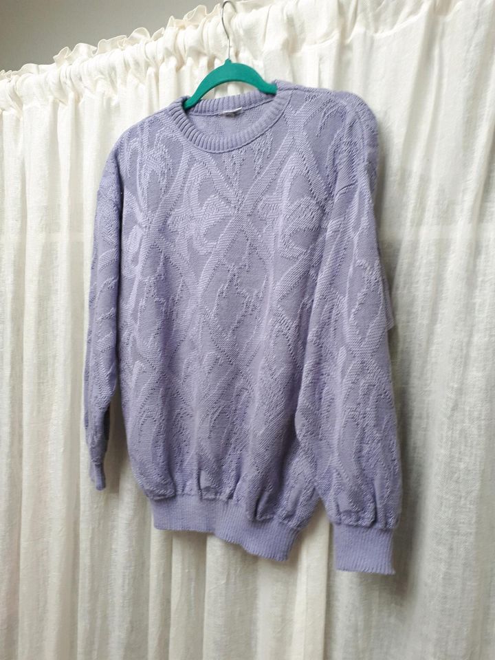 Pullover Vintage 80s Heavin Gr. M/L Flieder Palmen Neuwertig in Mülheim (Ruhr)