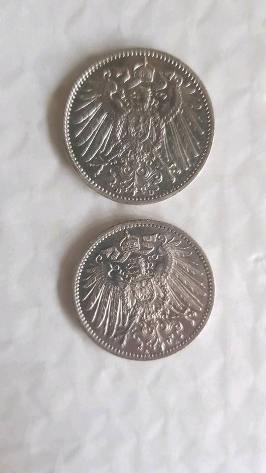 1 Mark Silbermünzen in Karlsruhe