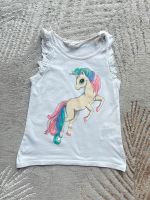 H&M Sommertop Top Gr. 110/116 weiß mit Einhorn-Print Mädchen Sachsen - Chemnitz Vorschau