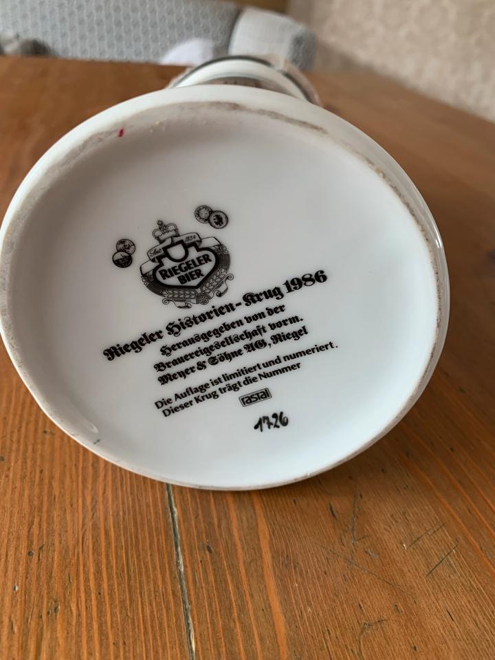 Riegeler Brauerei Historienkrug  kleiner Meyerhof Freiburg Zinn in Herbolzheim