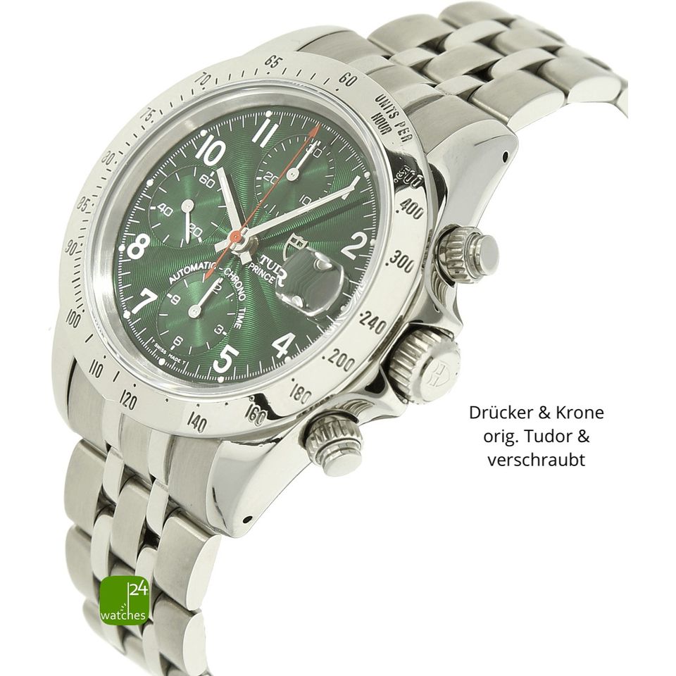 Tudor small Block Chrono no Tiger green full Set in München