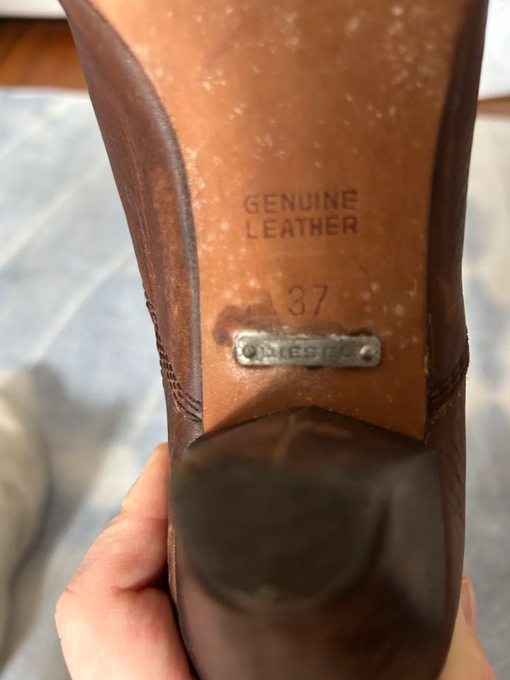 Braune Leder Stiefel / DIESEL 37 / „Gutes Schuhwerk“ in Berlin