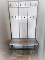 Industrial Design Garderobe Metall Holz Regal Schwarz Greige Hamburg-Mitte - Hamburg Billstedt   Vorschau