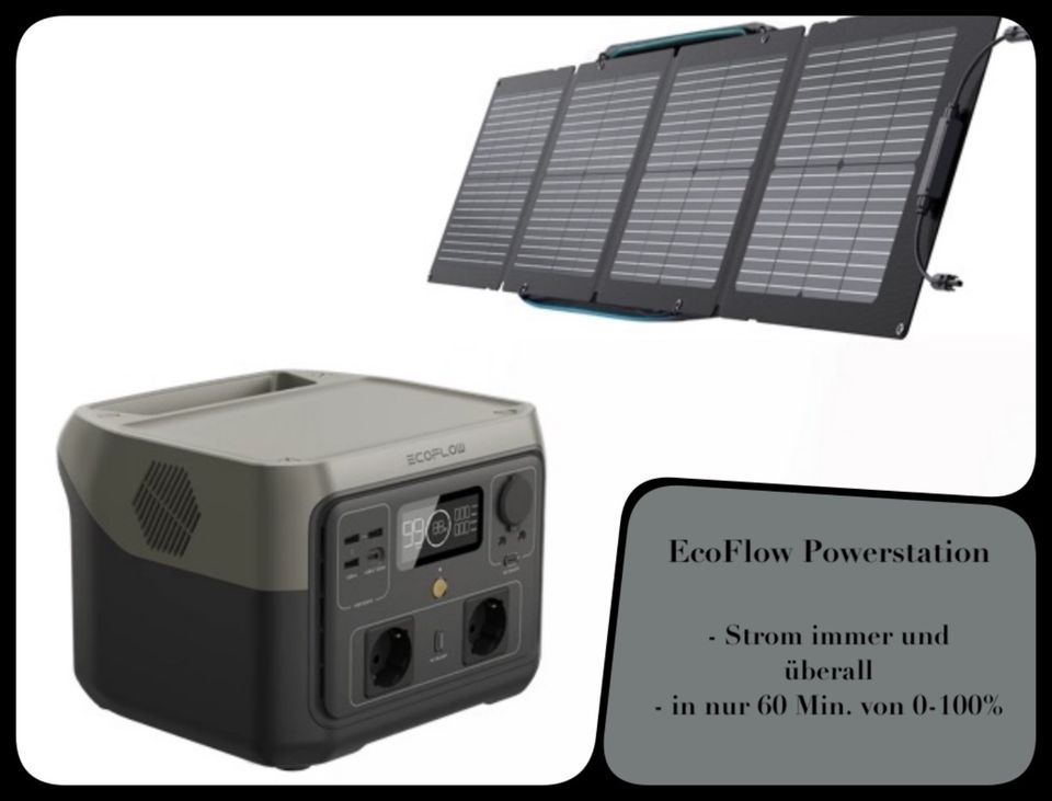 MIETEN // Strom für unterwegs // Powerstation EcoFlow mit Solar in Offenburg