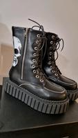 Lamoda Plateau Boots Schwarz/Totenkopf - Alternative Boots -Gr.37 Nordrhein-Westfalen - Greven Vorschau