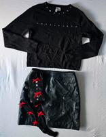 Kleiderpaket Set Outfit Kunstleder Rock Pullover Strumpfhose XS S Dortmund - Wickede Vorschau