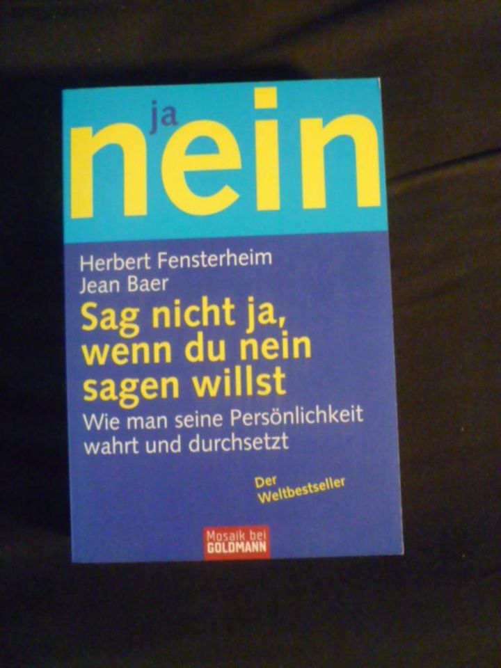 H. Fensterheim & Jean Baer - Sag nicht Ja wenn Du Nein sagen kann in Nordhorn