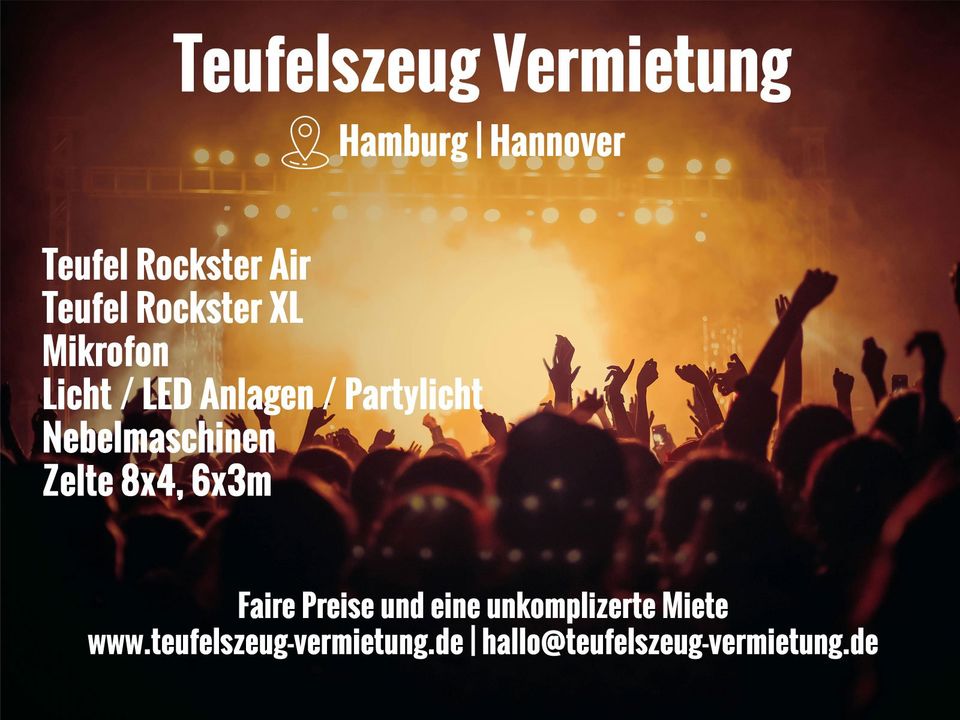 ✌️Musikbox Partybox Teufel Rockster Air 2 Musikanlage mieten in Hamburg