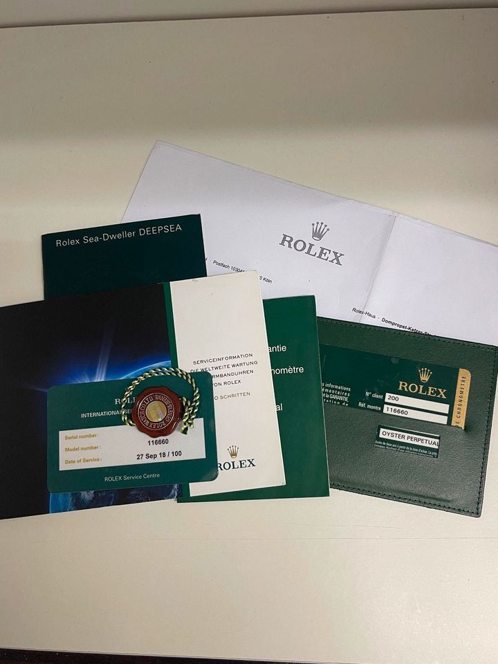 ROLEX SEA DWELLER DEEPSEA 116660 2013 BOX PAPERS ROLEX Service in Karlsruhe