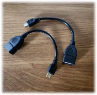 2x Micro-USB Adapter, Micro-USB B Stecker auf USB A Buchse Sachsen-Anhalt - Aschersleben Vorschau