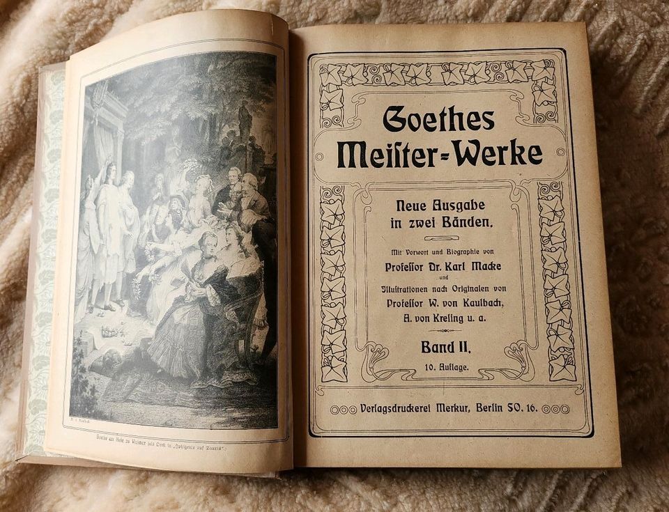 Goethes Werke Band I und II in Hennigsdorf