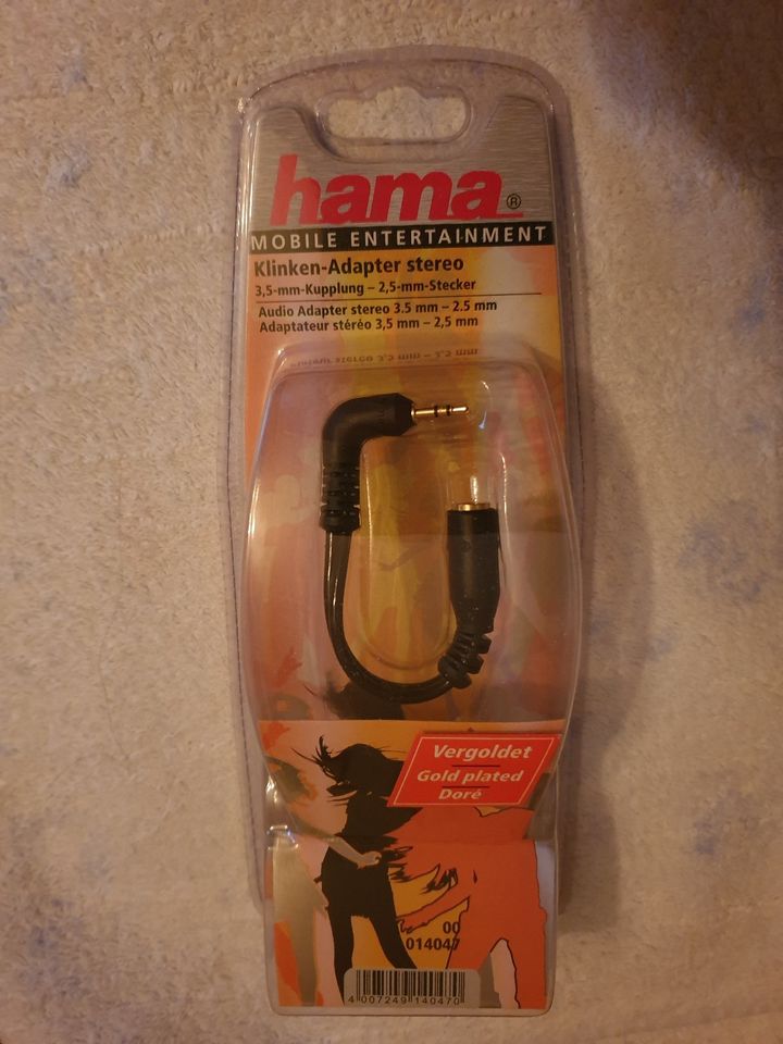 HAMA Klinken-Adapter stereo vergoldet - NEU und ORIGINAL VERPACKT in Wolfratshausen