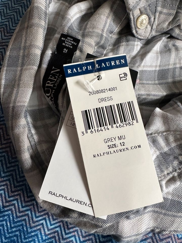 Ralph Lauren Maxi Hemdblusenkleid Grau in Husum