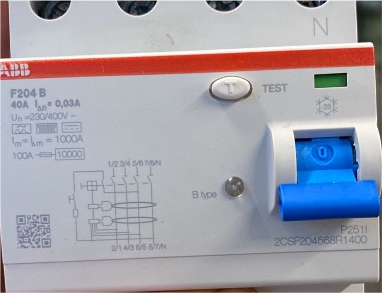 Type B FI Schalter RCD Fehlerstromschutzschalter F204B, 40A in Seesen