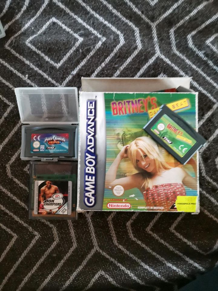 Gameboy game boy advance Spiele Spiel Britney Power rangers Box c in Zeilarn