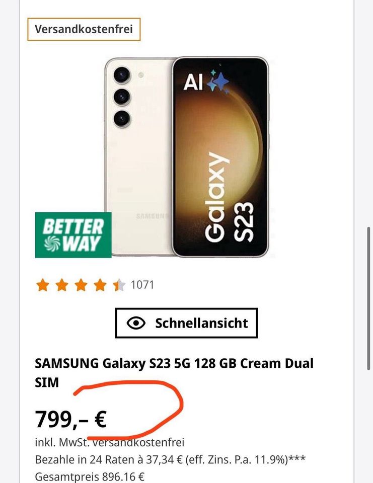 Samsung Galaxy s23 128GB Farbe Cream/Weiß Neu Angebot ‼️ in Bochum