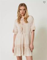 Neu traumhaftes Kleid Sommerkleid beige Spitze boho gehäkelt M 38 Saarland - Spiesen-Elversberg Vorschau