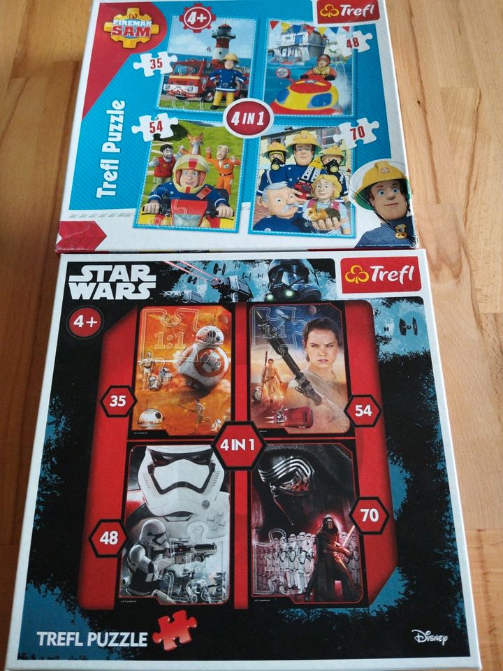 Trefl Puzzle 4 in 1 Feuerwehrmann Sam Star Wars 4 + in Montforterhof