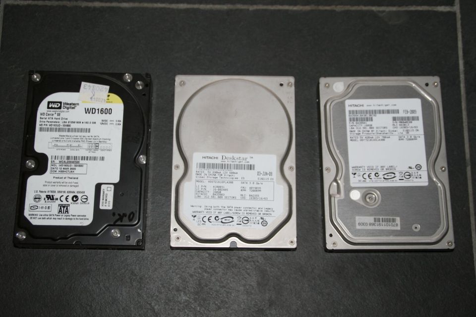 SATA Festplatten für PC´s 3x160GB  2x Hitachi + WD in Mainz