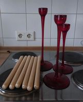 3 kerzenständer Kerzenleuchter rot 6 stabkerzen  ikea Nordrhein-Westfalen - Hilden Vorschau