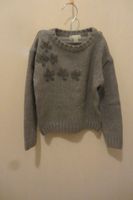 Strickpullover grau Glitzerfaden Blumen Stickerei vertbaudet 102 Nürnberg (Mittelfr) - Mitte Vorschau