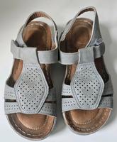 Laura Berg Sandalen gr 36 leder wie neu grau Bayern - Neuendettelsau Vorschau