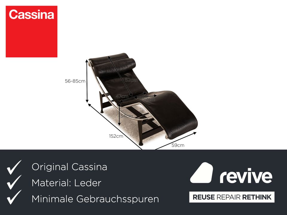 Cassina Le Corbusier LC 4 Leder Liege Schwarz Funktion in Köln