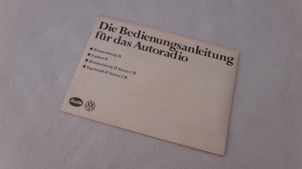 Bedienungsanleitung Autoradio  für alte Volkswagen (1983) in Wölfersheim