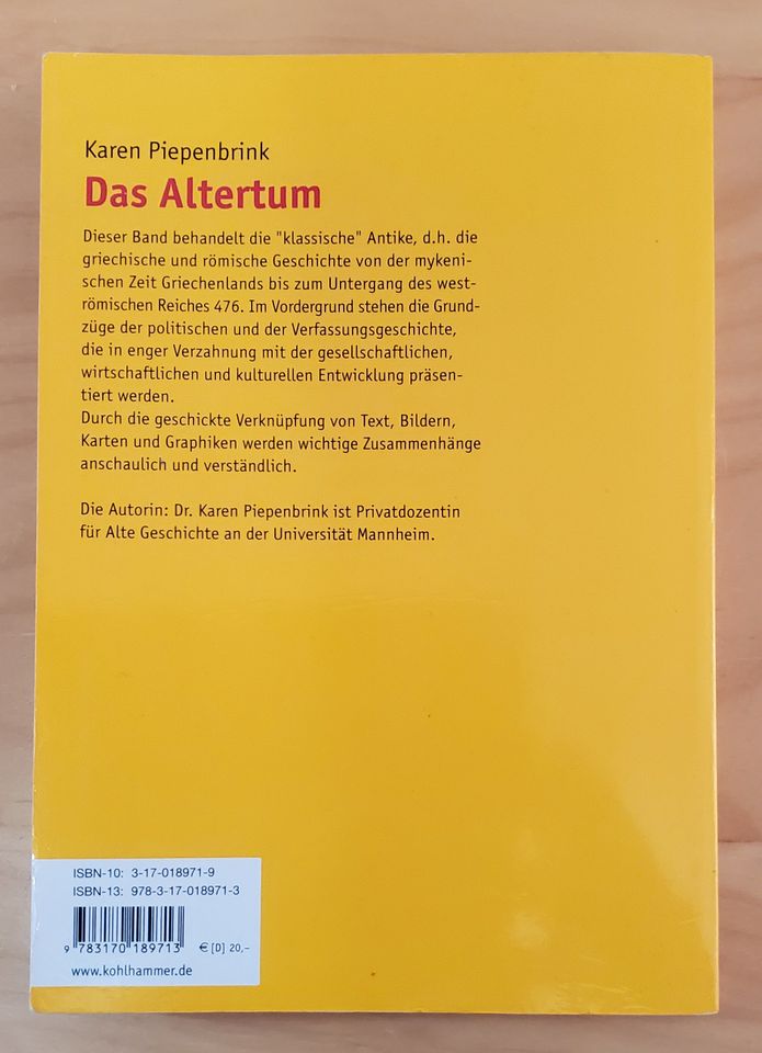 Piepenbrink: Das Altertum in Gießen