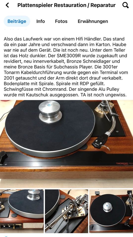 Thorens TD 3001 mit SME 3009 R im Top-Zustand + Extras in Hechingen