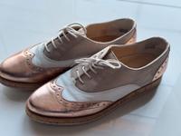 Paul Green Halbschuhe 37 Beige Bronze Weiß metallic Budapester Hessen - Eschwege Vorschau