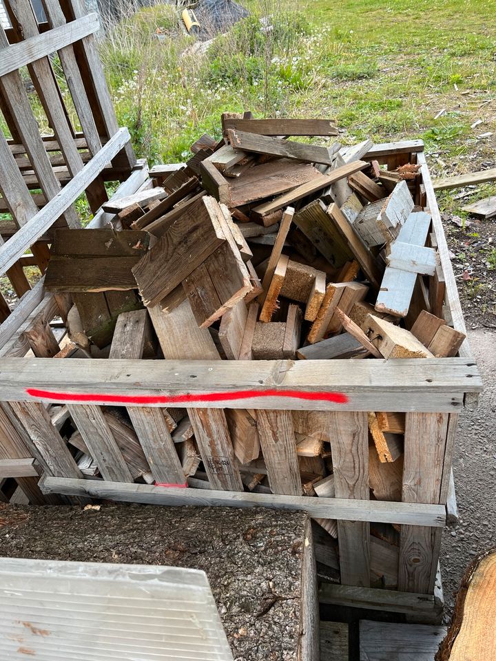 Paletten Brennholz, Feuerholz, Lagerfeuer in Nettetal