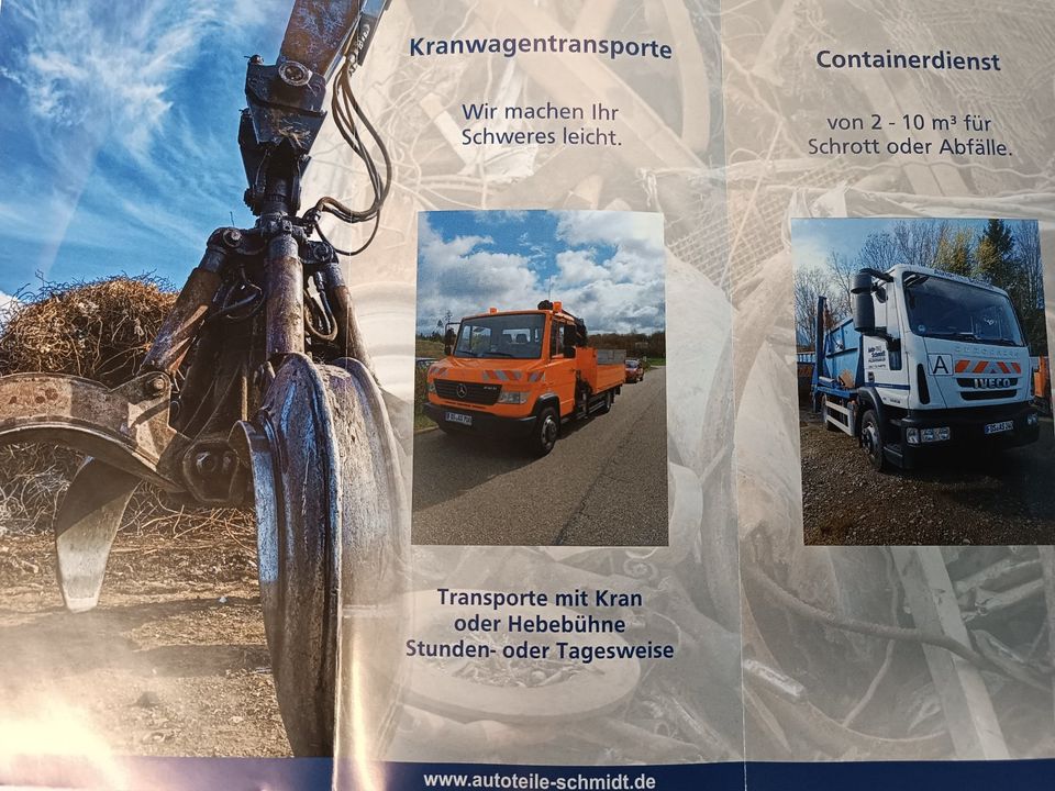 Kranwagentransporte, Containerdienst in Pfalzgrafenweiler