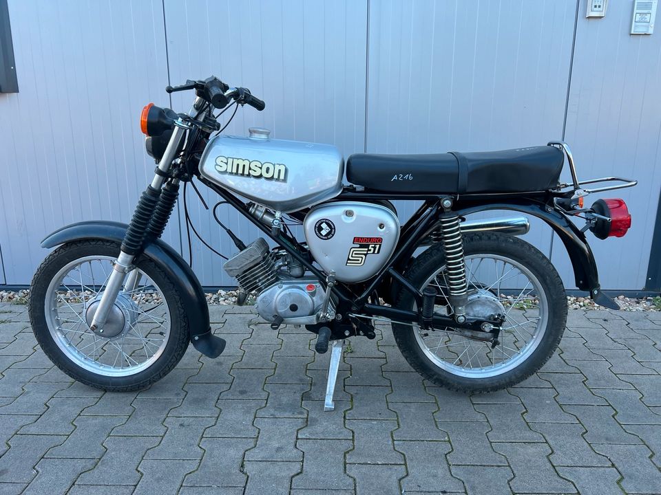 Simson S51 Enduro 1984 4-Gang Moped Mofa Roller A216 in Osterweddingen